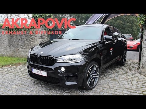 BMW X6M w/ AKRAPOVIC Exhaust & Diffusor! Close-Up & Hard Acceleration
