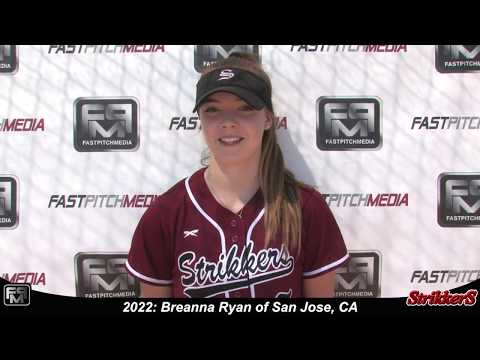 2022 Breanna Ryan Pitcher and Shortstop Softball Skills Video - San Jose Strikkers