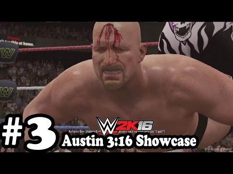 WWE 2K16 - 2K Showcase Austin 3:16 Gameplay Walkthrough Part 3 - Austin vs Bret Hart [ 60fps HD ]
