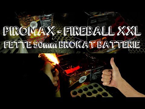 Fette 50mm Polen Batterie - Piromax FIREBALL XXL (F3)  - 16 Schuss Brokat - Geiles Teil ! [ 4K ] 👍