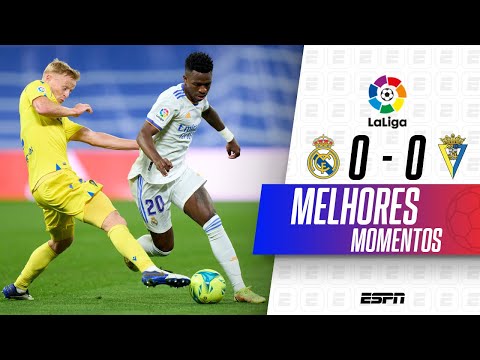 Gols e lances de Real Madrid x Cadiz