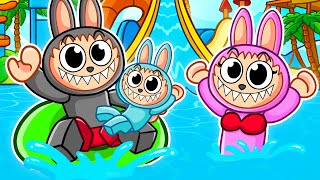 LABUBU FAMILY Goes To WATERPARK in Roblox!