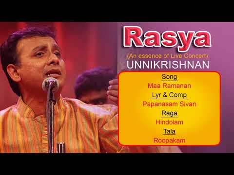 Maa Ramanan-unnikrishnan | Carnatic Vocal | Rasya