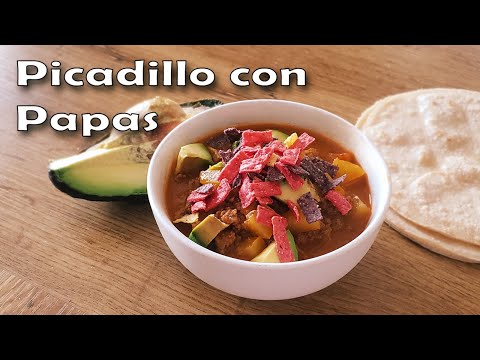 Receta de Como Hacer Picadillo con Papas | Picadillo de Carne Molida | Receta Tradicional de Rancho