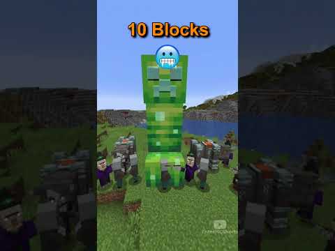 Minecraft 1 Block vs 100  Blocks Creeper 😰😰😰