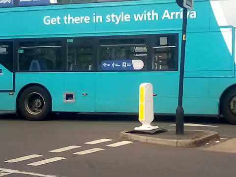 Arriva enviro 400 mmc on route X84 at rugby town centre