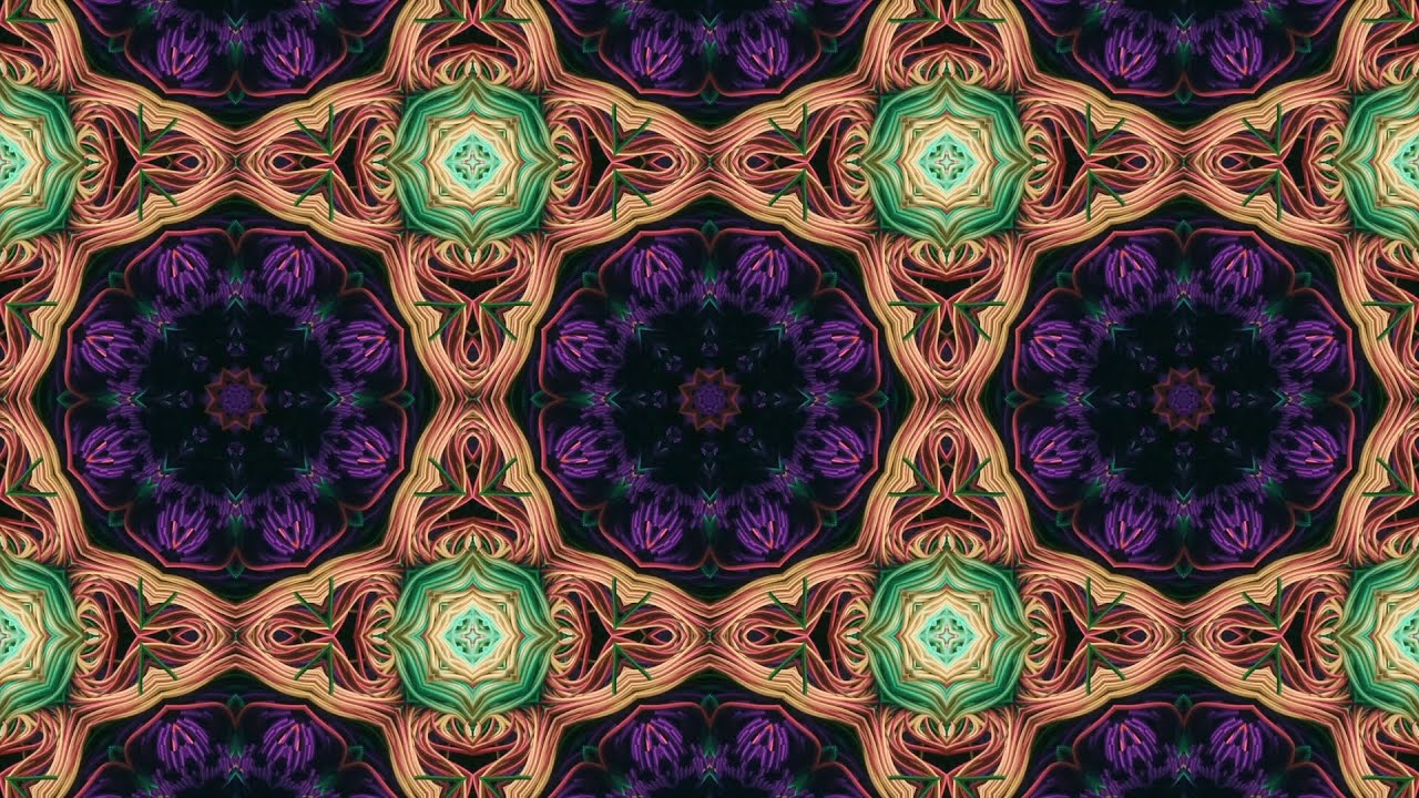 VJ Loop #61 Kaleidoscope Video Background Screensaver 1 Min