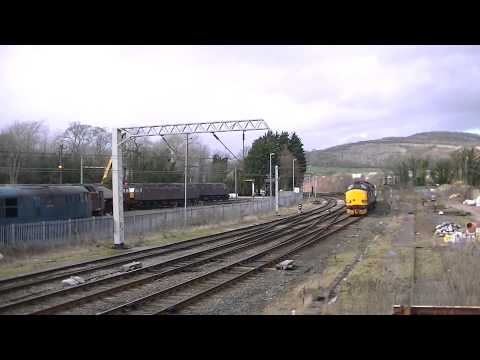 DRS 37218 tnt 57010. 6C51 Flasks. Carnforth. 26/02/15