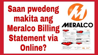 View your Meralco Billing Statement via Online😀