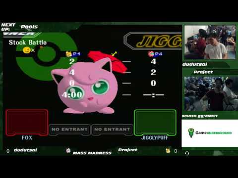 Mass Madness 21 SSBM - dudutsai (Jigglypuff) vs. Project (Fox) - Melee Pools