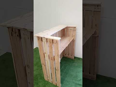 Barra de bar con palets, Mini Bar con palets, Barras de bar caseras, Barras de bar con palets