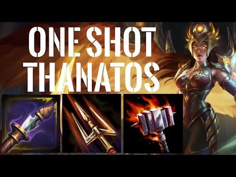 The Ultimate One Shot Combo Kill Build! Thanatos Jungle Gameplay (Smite Conquest)