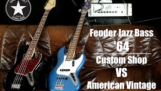 Video thumbnail for Fender Jazz Bass '64 | Custom Shop / American Vintage (Comparison) fb.com/angeldust.guitars Review by AngelDust Guitars