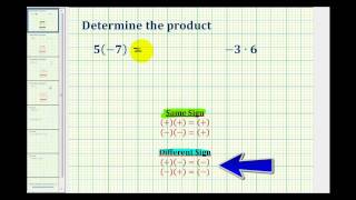 Ex:  Multiplying Integers