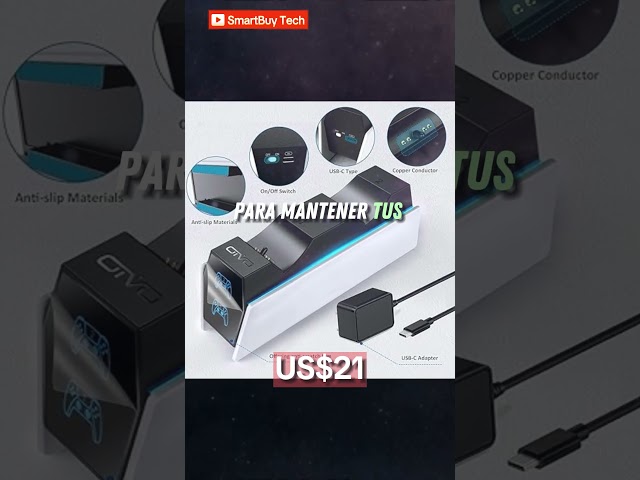 Vídeo relacionado con Batería recargable mando para PS5, batería externa de carga rápida con indicador LED