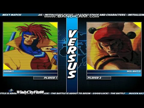 WCFITZ88 Mugen Battles | Gambit (Marvel) vs Rolento (Street Fighter)