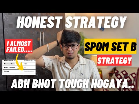 “I almost failed….” SPOM SET B HONEST STRATEGY🔥| CA FINAL SPOM SET B strategy|SPOM SET B preparation