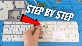 How to Remove Apple Magic Keyboard with Touch ID Keys (Clean Sticky or Replace Keys)