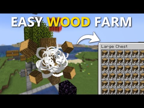 Easy TNT Wood Farm in Minecraft 1.21 - 2500 Logs Per Hour [Tutorial]