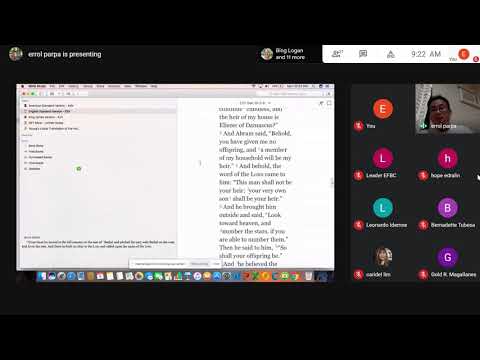 Bible Study : Book of Genesis ( 11/09/2020 )