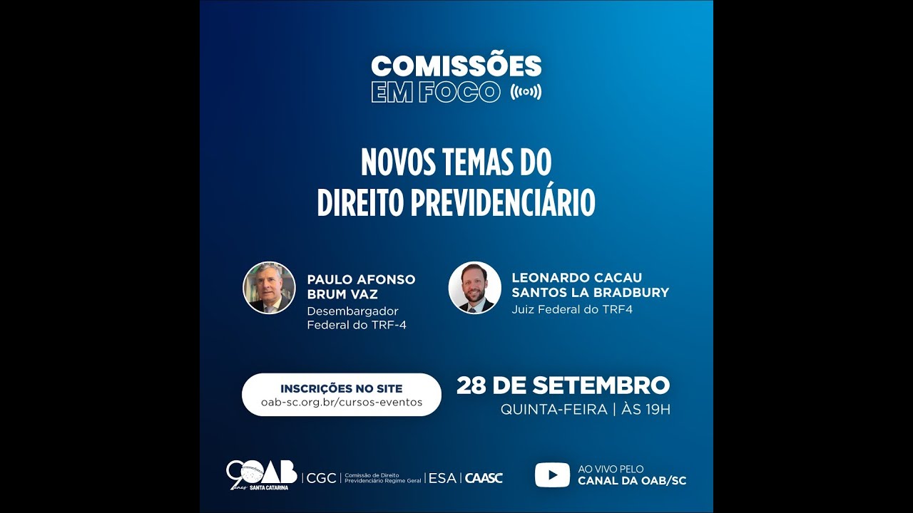 Novos temas do Direito Previdenciário