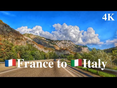 Driving 4K | France to Italy - Lyon to Chamonix | Scenic Road Trip | Driving Sounds Sleep&Study ASMR