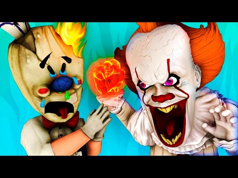 ICE SCREAM 7 vs PENNYWISE 3: Final (It 2 Friends Lis Grandpa Mobile Horror Game 3D Animation)