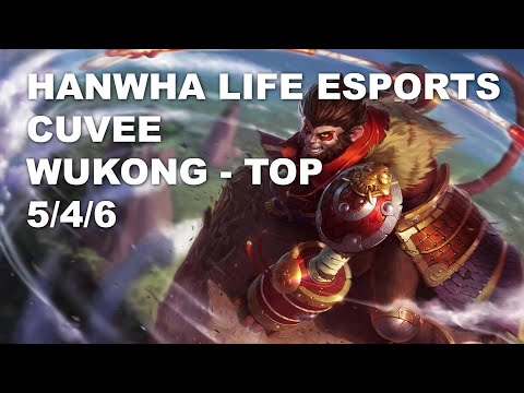 Hanwha Life Esports CuVee Top Wukong vs Irelia - KR Grandmaster Patch 10.8