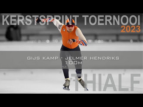 Gijs Kamp - Jelmer Hendriks 100m Kerstsprinttoernooi Thialf 2023