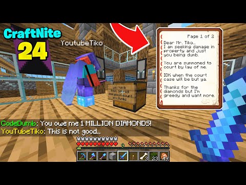 CraftNite: Episode #24 - Randumb is SUING Me and Tiko for 1,000,000 Diamonds... (#bantiko?)