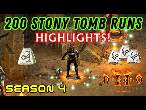 D2R Loot Highlights 200 Stony Tomb Runs - Season 4
