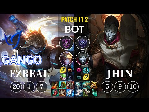 CGA Gango Ezreal vs Jhin Bot - KR Patch 11.2