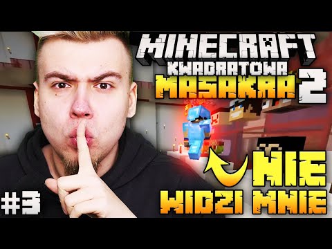 Zakradłem się do bazy CZERWONYCH I ZNALAZŁEM... Minecraft Kwadratowa Masakra 2 #3