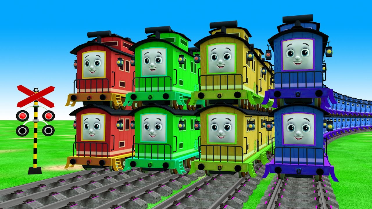 【踏切アニメ】あぶない電車 3 TRAIN Thomas vs Fumikiri 3D Railroad Crossing Animation #1million