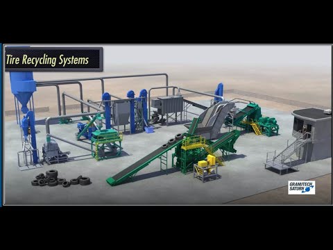 4-Stage Tire Recycling System Video