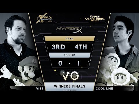 XCS Finals SSBM -  Cool Lime (Ice Climbers) Vs.  Vist (Luigi) Smash Melee Winners Finals