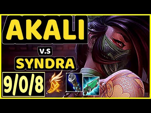BACA (AKALI) vs SYNDRA - 9/0/8 KDA MID GAMEPLAY - EUW Ranked GRANDMASTER