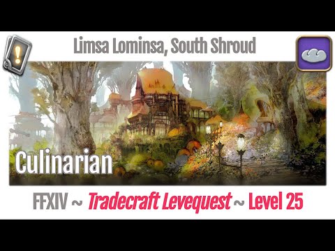 FFXIV Culinarian Leves Level 25 - Limsa Lominsa, South Shroud - A Realm Reborn