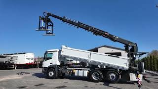 Mercedes-Benz AROCS 2536 / 6x2 / VOLCADOR 3 STRONNA - 6,6 M / HIDROGRÚA HIAB 177 K p