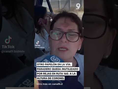 Otro papelón en la vía: paradero queda inutilizado por rejas en Ruta cerca de Coronel