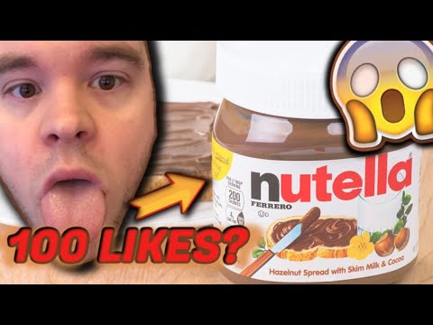 SPISER ET HELT GLAS NUTELLA IMORGEN HVIS VI RAMMER 100 LIKES