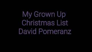My Grown Up Christmas List David Pomeranz
