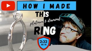 How I made This Diamond & Platinum Ring | 100% By Hand | GoldSmith