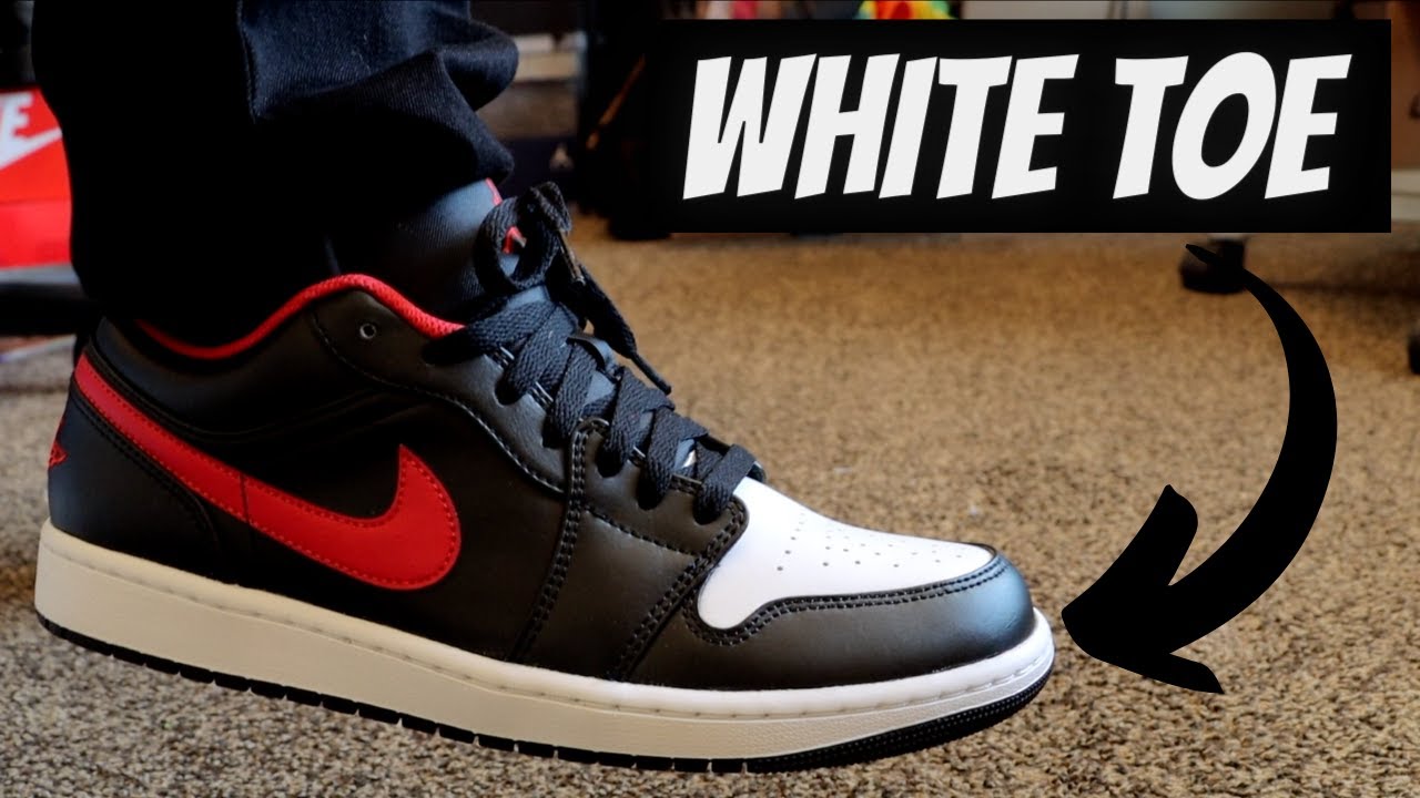 Jordan 1 Low White Toe Unboxing + On Feet!