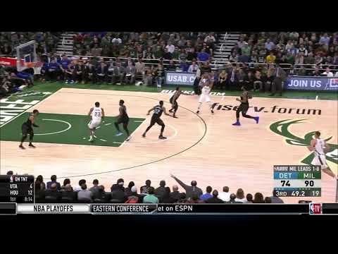Ersan Ilyasova 04/17/2019 Detroit Pistons vs Milwaukee Bucks Highlights