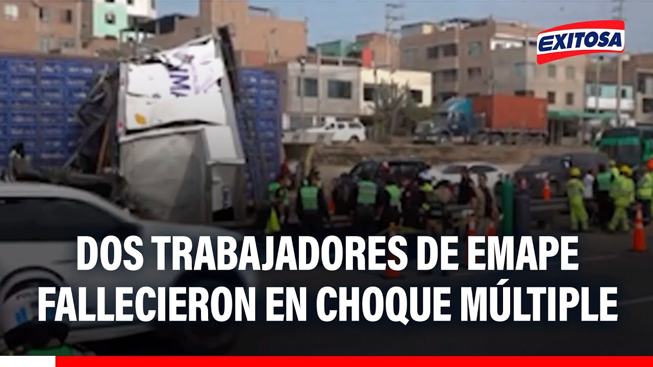 🔴🔵 Accidente en la Panamericana Sur: Dos trabajadores de EMAPE fallecieron en choque múltiple