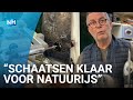 Enorme drukte voor de schaatsenslijper Ron