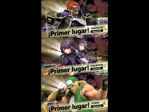 gane lso 3 primeros lugares con ganondorf PyM y terry en el torneo de hongos salvajes en SSBU