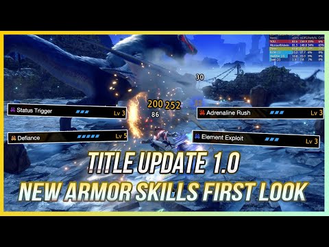 [MHR:S] Title Update 1.0 NEW ARMOR SKILLS First Look!