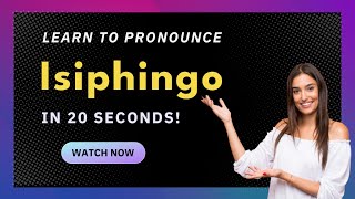 How to pronounce Isiphingo